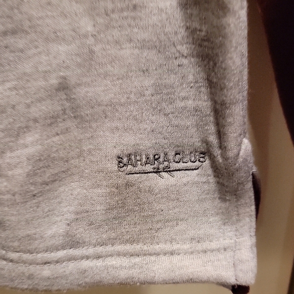 Sahara Club Burgundy and Gray Long Sleeve Fleese Henley NWOT - Picture 5 of 11